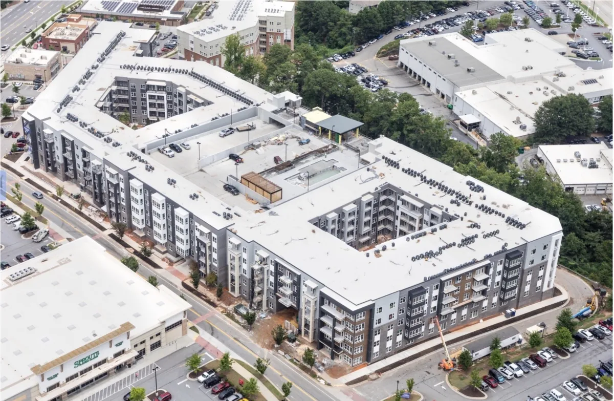 Aerial view of Scott Crossings Phase II apartment complex